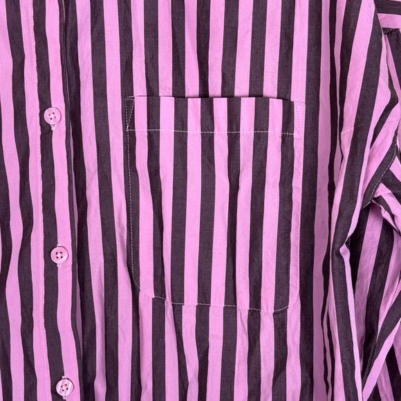 NEXT Stripe Cotton Button-Up Shirt & Pants Set Pink Girls Size 13yrs Casual wear - Picture 7 of 16